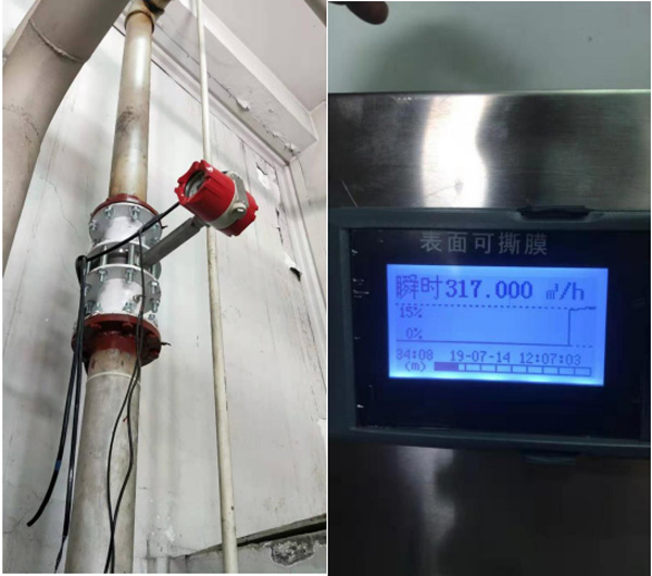 聯測渦街流量計使用現場